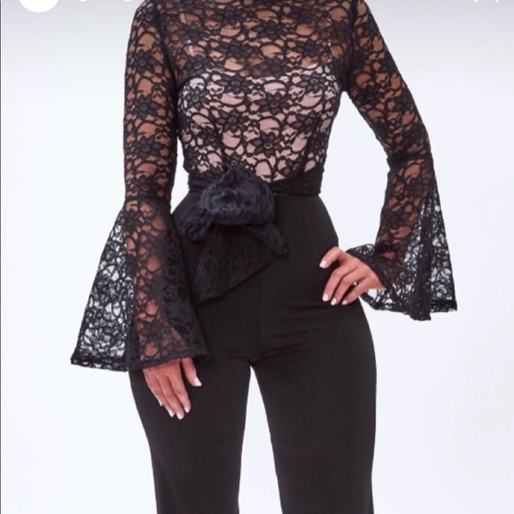 gina gado Pants - Black jumpsuit